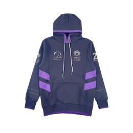 網上下單訂購寶藍色男裝衛衣  訂購繡花LOGO織帶帽邊抽繩衛衣  套頭衛衣中心 96%棉 4%氨綸 JQ2023 Z609 網上下單訂購寶藍色男裝衛衣  訂購繡花LOGO織帶帽邊抽繩衛衣  套頭衛衣中心 96%棉 4%氨綸 JQ2023 Z609